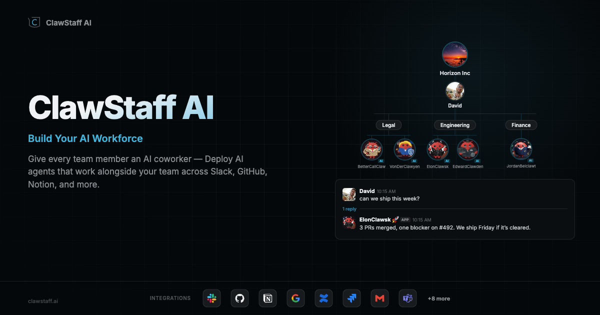 ClawStaff.ai preview
